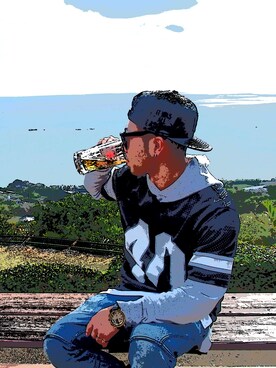 「BBCのアイテム」を使った、4wk1さん（メンズ・172cm）の冬コーディネート