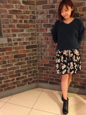 「Banner Barrett（バナーバレット）のアイテム（ブーツ）」を使った、chihiroさん（レディース・150cm）の秋コーディネート