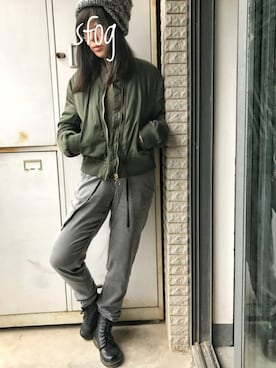 「autumn look」｜「アイテム（ブルゾン）」を使った、Sfogliatellaさん（レディース・160cm）の秋コーディネート