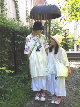 「カップルコーデ」｜ﾐｽﾞｷさん（レディース・144cm）の春コーディネート