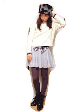 「MONKI」｜373さん（レディース・161cm）の冬コーディネート