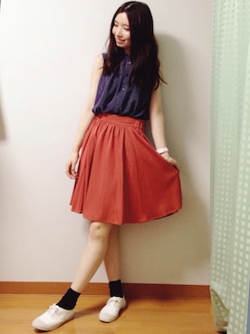 「MONKI」｜373さん（レディース・161cm）の夏コーディネート