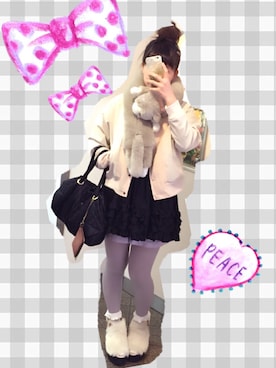 「シアタープロダクツ(THEATRE PRODUCTS)」｜「アイテム（ブルゾン）」を使った、ゆっぽさん（レディース・153cm）の春コーディネート