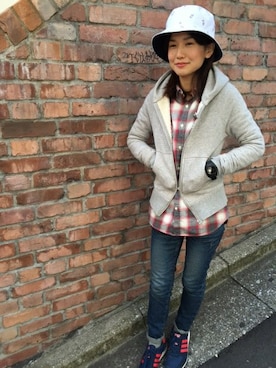 「FILA」｜KO-さん（レディース・155cm）の冬コーディネート