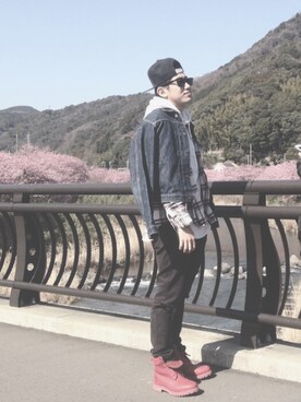 「Levi's（リーバイス）のアイテム（ダウンジャケット/コート）」を使った、Kazuhiro Iwasawaさん（メンズ・175cm）の冬コーディネート