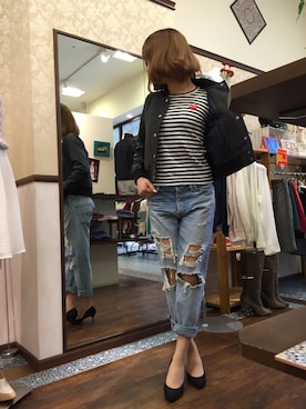 「STRAWBERRY-FIELDS（ストロベリーフィールズ）のアイテム（パンプス）」を使った、JangAchiさん（レディース・164cm）の春コーディネート