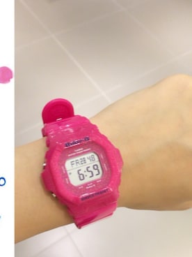 「アイテム（アナログ腕時計、ピンク系）」を使った、JangAchiさん（レディース・164cm）の夏コーディネート