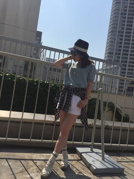 「MOUSSY（マウジー）のアイテム」を使った、Chemyさん（レディース・153cm）の春コーディネート