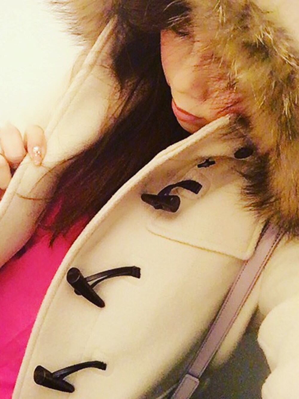 「(((o(♡´▽`♡)o)))のアイテム（ダッフルコート、ベージュ系）」を使った、Eri branさん（レディース・154cm）の秋コーディネートの1枚目の写真