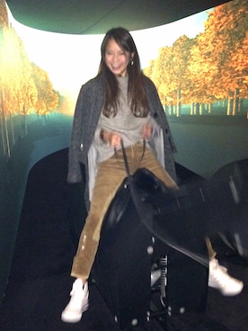 「Ralph Lauren」｜「アイテム（ダウンジャケット/コート）」を使った、原田沙奈子さん（レディース・163cm）の冬コーディネート