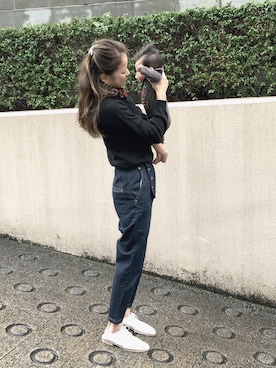 「Abel（アベル）のアイテム」を使った、原田沙奈子さん（レディース・163cm）の秋コーディネート