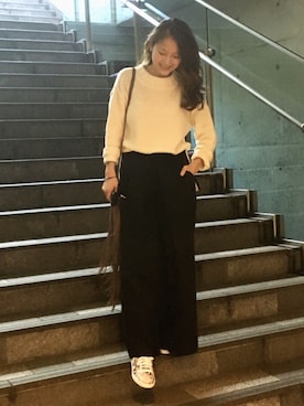 「Abel（アベル）のアイテム」を使った、原田沙奈子さん（レディース・163cm）の秋コーディネート