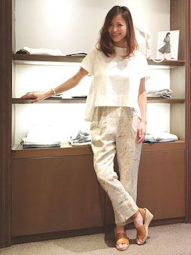 「Abel（アベル）のアイテム」を使った、原田沙奈子さん（レディース・163cm）の春コーディネート