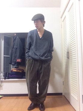 「Loake（ローク）のアイテム（ブーツ）」を使った、あじみんさん（メンズ・166cm）の秋コーディネート