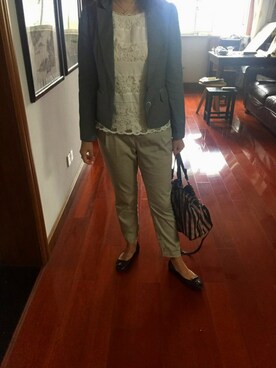 「RD ROUGE DIAMANT（アールディー ルージュ ディアマン）のアイテム（テーラードジャケット）」を使った、鸭斯基さん（レディース・165cm）の秋コーディネート