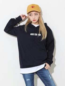 「BLANC..（ブラン）のアイテム（帽子）」を使った、bullangさん（レディース・164cm）の春コーディネート