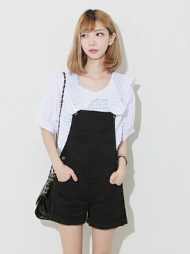 「BLANC..（ブラン）のアイテム（オールインワン・サロペット）」を使った、bullangさん（レディース・160cm）の春コーディネート