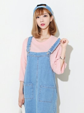 「BLANC..（ブラン）のアイテム（オールインワン・サロペット）」を使った、bullangさん（レディース・164cm）の春コーディネート