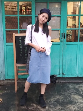 「RAINBOW SHOPのアイテム（スカート）」を使った、Krysten🐱さん（レディース・163cm）の秋コーディネート