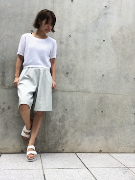 「ガウチョパンツ」｜Haruka Toyoshimaさん（レディース・150cm）の夏コーディネート