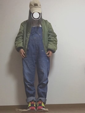 「Reebok（リーボック）の【REEBOK】 リーボック FURYLITE フューリーライト V66618 16SP BLCK/GREN/RD/WH（スニーカー）」を使った、👁‍🗨＿( ｍｉｙａ )さん（レディース・163cm）の秋コーディネート