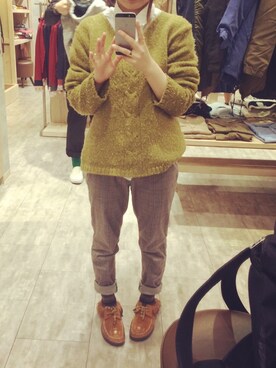 「UNIQLO（ユニクロ）のアイテム（パンツ、グレー系）」を使った、mamiさん（レディース・152cm）の秋コーディネート