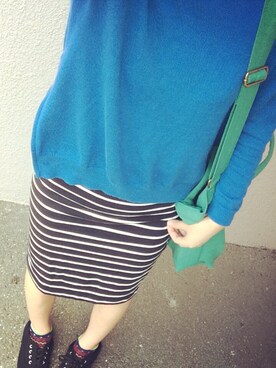 「UNIQLO（ユニクロ）のアイテム（スカート、ブラック系）」を使った、mamiさん（レディース・152cm）の秋コーディネート