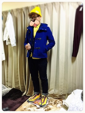 「HARE」｜「アイテム（ダッフルコート）」を使った、yuji@さん（メンズ・176cm）の冬コーディネート