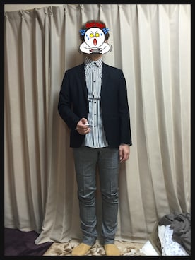 「Adam et Rope A・E・R（アダムエロペ）のアイテム（スラックス）」を使った、yuji@さん（メンズ・176cm）の冬コーディネート
