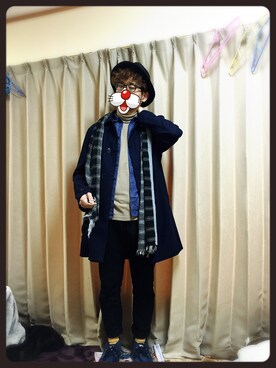 「Adam et Rope A・E・R（アダムエロペ）のアイテム（ステンカラーコート）」を使った、yuji@さん（メンズ・176cm）の冬コーディネート
