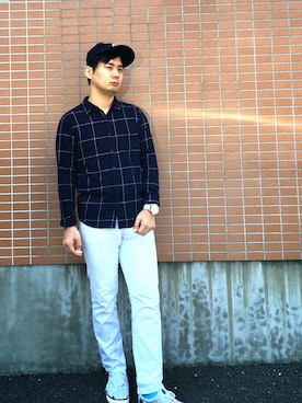 「シンプルコーデ」｜yuji@さん（メンズ・176cm）の春コーディネート