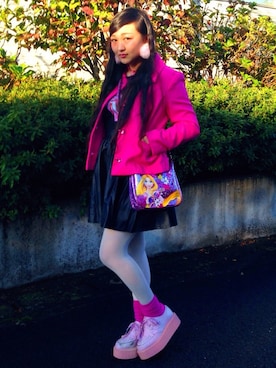 「文化服装学院」｜「アイテム（ジャケット/アウター）」を使った、.さん（レディース・152cm）の秋コーディネート