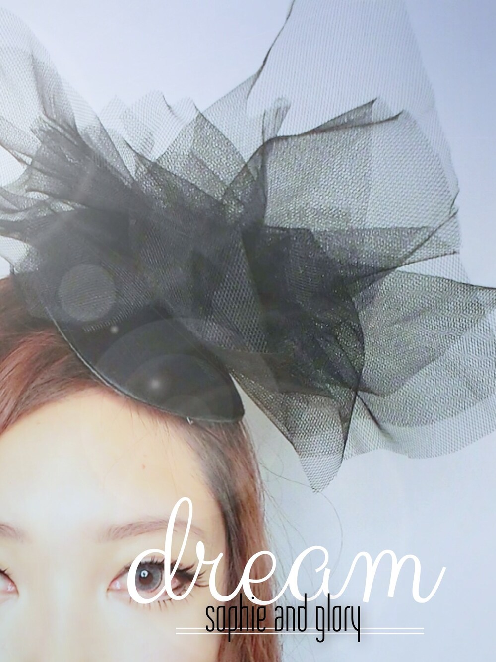 「headpiece、handmade」｜「sophie N gloryのアイテム（ハンチング/ベレー帽、ブラック系）」を使った、SophieNGloryw/GloryGUGUさん（レディース・157cm）の夏コーディネートの1枚目の写真