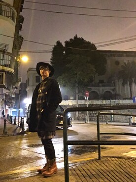 「:CHOCOOLATEのアイテム（ジャケット/アウター）」を使った、Chin ieong Lamさん（メンズ・171cm）の冬コーディネート