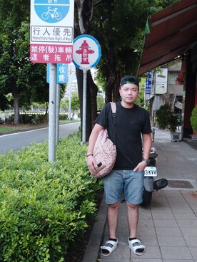 「CLOT（クロット）のアイテム（Tシャツ/カットソー）」を使った、Justinさん（メンズ・175cm）の夏コーディネート