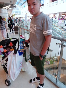 「CLOT（クロット）のアイテム（Tシャツ/カットソー）」を使った、Justinさん（メンズ・175cm）の夏コーディネート