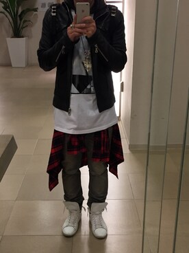 「サンローランパリ」｜「アイテム（その他アウター）」を使った、SSさん（メンズ・172cm）の夏コーディネート
