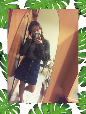 「5（ファイブ）のアイテム（スカート）」を使った、Annie さん（レディース・155cm）の秋コーディネート