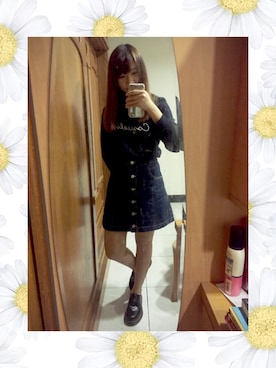 「5（ファイブ）のアイテム（スカート）」を使った、Annie さん（レディース・155cm）の秋コーディネート