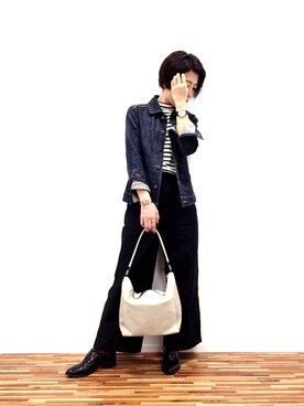 「HITCH HIKE MARKET（ヒッチハイクマーケット）のアイテム」を使った、KUROさん（レディース・158cm）の秋コーディネート