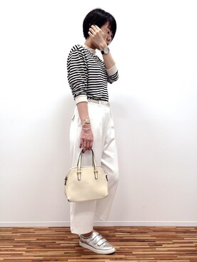 「カフェ」｜KUROさん（レディース・158cm）の秋コーディネート