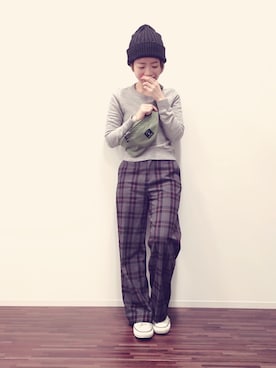 「HITCH HIKE MARKET（ヒッチハイクマーケット）のアイテム」を使った、KUROさん（レディース・158cm）の秋コーディネート