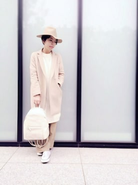 「アイテム（バックパック/リュック）」を使った、KUROさん（レディース・158cm）の冬コーディネート