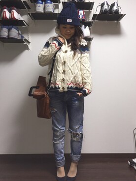 「冬のSALEで買いました！（アウター）」｜「アイテム（その他アウター）」を使った、Umechanさん（レディース・156cm）の冬コーディネート