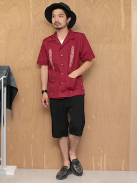 「SERENITY.STILLMOMENT（セレニティースティルモーメント）のアイテム（帽子）」を使った、Yusukeさん（メンズ・170cm）の春コーディネート