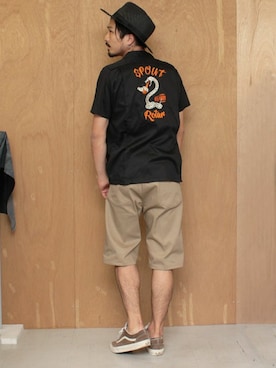 「レーヨンシャツ」｜「アイテム（アクセサリー）」を使った、Yusukeさん（メンズ・170cm）の夏コーディネート