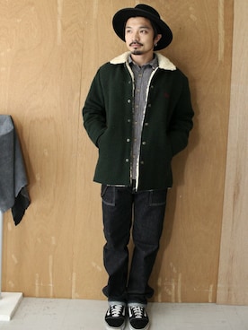 「ヒッコリー」｜「アイテム（財布/小物）」を使った、Yusukeさん（メンズ・170cm）の秋コーディネート