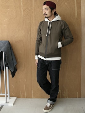 「SERENITY.STILLMOMENT（セレニティースティルモーメント）のアイテム（ジャケット/アウター）」を使った、Yusukeさん（メンズ・170cm）の冬コーディネート