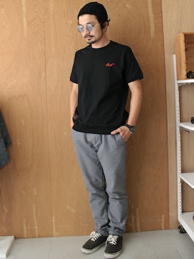 「SERENITY.STILLMOMENT（セレニティースティルモーメント）のアイテム」を使った、Yusukeさん（メンズ・170cm）の春コーディネート