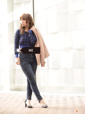 「GILFY（ギルフィー）のアイテム」を使った、みなみさん（レディース・161cm）の秋コーディネート